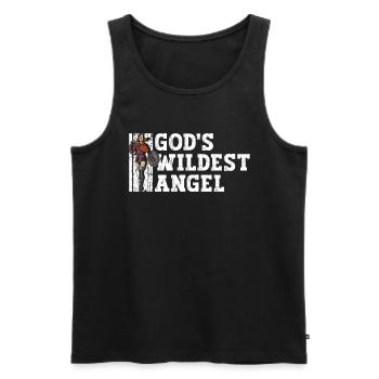 God's Wildest Angel - Norse Mythology - Men's Premium Organic Tank Top - black - Front - AI Model Male 178 light (178cm)