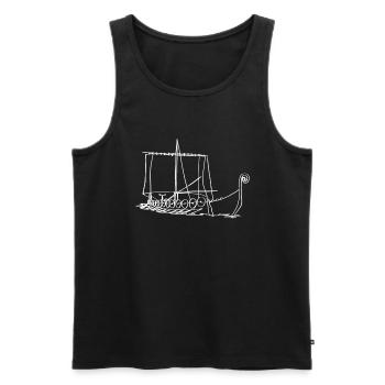 Mythologie nordique Bateau viking Oneline Nordic - Débardeur bio Premium Homme - noir - Devant - Michal (187cm)