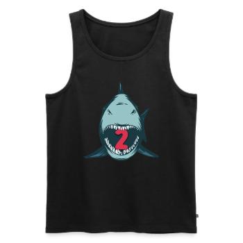 Megalodon Hai 2nd birthday 2 years Megalodon - Men's Premium Organic Tank Top - black - Front - Michal (187cm)