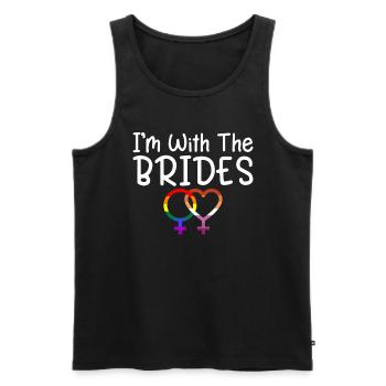 Lesbian Wedding Lesbian Gay Transsexual - Men's Premium Organic Tank Top - black - Front - AI Model Male 178 light (178cm)