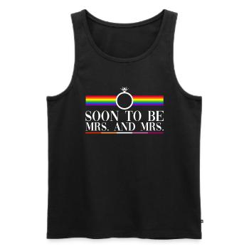 Lesbian Wedding Lesbian Gay Transsexual - Men's Premium Organic Tank Top - black - Front - AI Model Male 178 light (178cm)