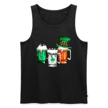 Irlande St Patrick’s Day Amateurs de bière Buveurs de bière - Débardeur bio Premium Homme - noir - Devant - Michal (187cm)