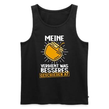 Scheidungsparty Scheidung Ex Frau Geschieden - Männer Premium Bio Tank Top - Schwarz - Vorne - Michal (187cm)