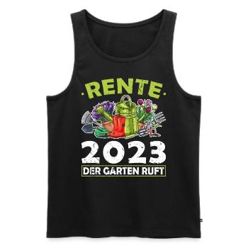 Rente 2023 Garten Ruft Ruhestand Gärtner Rentner - Männer Premium Bio Tank Top - Schwarz - Vorne - AI Model Male 178 light (178cm)