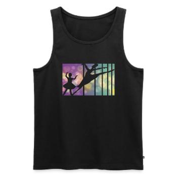 Ballet Dancer Ballerina Dancing Ballet Mama - Men's Premium Organic Tank Top - black - Front - AI Model Male 178 light (178cm)