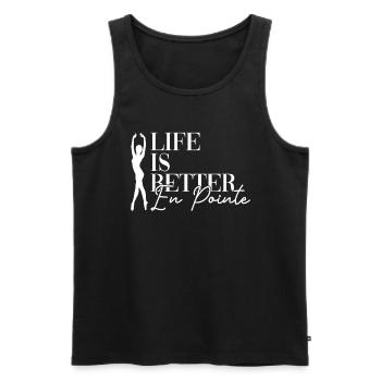 Ballet Dancer Ballerina Dancing Funny Ballet - Men's Premium Organic Tank Top - black - Front - Michal (187cm)