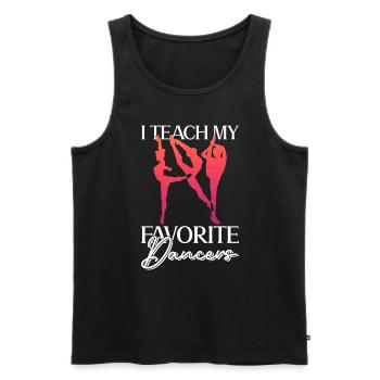 J’enseigne à mes danseurs préférés - ballet - Débardeur bio Premium Homme - noir - Devant - Michal (187cm)