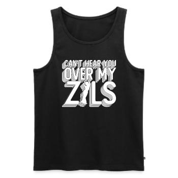 Can't Hear You Over My Zils - Bauchtänzerin - Männer Premium Bio Tank Top - Schwarz - Vorne - Michal (187cm)