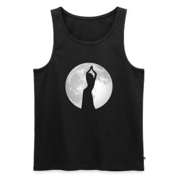 Danse du ventre Danseuse du ventre Danse de la Lune Cadeau - Débardeur bio Premium Homme - noir - Devant - Michal (187cm)
