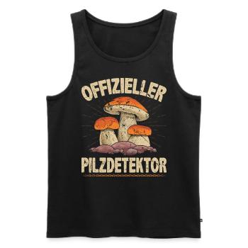 Pilzsammler Pilze Sammeln Männer Steinpilz - Männer Premium Bio Tank Top - Schwarz - Vorne - Michal (187cm)