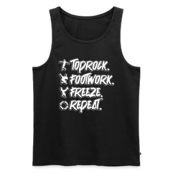 Breakdancing Breakdancer Break Dance Hip Hop - Männer Premium Bio Tank Top - Schwarz - Vorne - Michal (187cm)