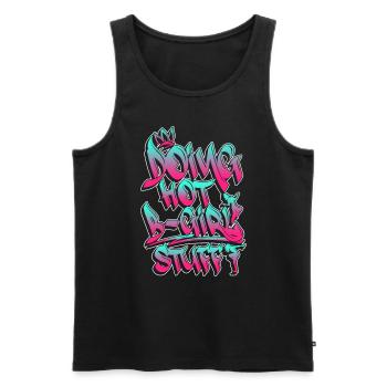 Faire des trucs chauds de B-Girl - Breakdance Hip Hop - Débardeur bio Premium Homme - noir - Devant - Michal (187cm)