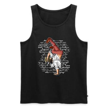 Breakdance Jesus - Breakdance Hip Hop - Men's Premium Organic Tank Top - black - Front - AI Model Male 178 light (178cm)