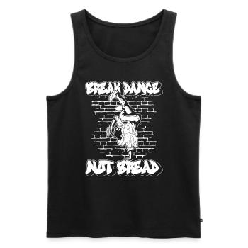 Breakdance Not Bread - Breakdance Hip Hop - Männer Premium Bio Tank Top - Schwarz - Vorne - AI Model Male 178 light (178cm)