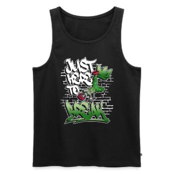 Just Here To Break - Breakdance Hip Hop - Débardeur bio Premium Homme - noir - Devant - Michal (187cm)