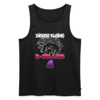 Dieses Kleine B-Girl Wird 4 - Breakdance - Männer Premium Bio Tank Top - Schwarz - Vorne - AI Model Male 178 light (178cm)