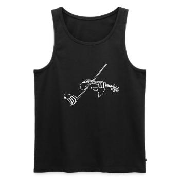 Violine Oneline Art - Geigerin Geigerin - Männer Premium Bio Tank Top - Schwarz - Vorne - AI Model Male 178 light (178cm)