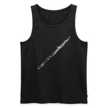 Western Concert Flute Oneline Art - Western - Männer Premium Bio Tank Top - Schwarz - Vorne - AI Model Male 178 light (178cm)