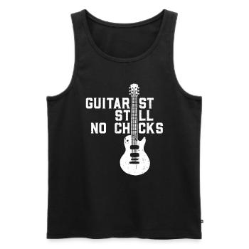 Guitariste - Still No Chicks - Guitare acoustique - Débardeur bio Premium Homme - noir - Devant - Michal (187cm)
