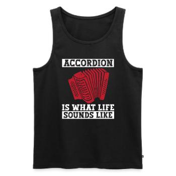 Accordion Is What Life Sounds Like - Akkordeon - Men's Premium Organic Tank Top - black - Front - Michal (187cm)