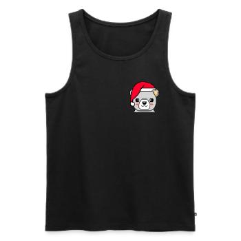 Eisbär verpixelt Weihnachten - Lustiger Eisbär - Männer Premium Bio Tank Top - Schwarz - Vorne - Michal (187cm)