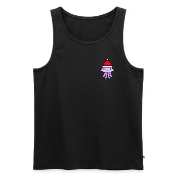 Méduses pixélisées de Noël - Drôle de méduse - Débardeur bio Premium Homme - noir - Devant - Michal (187cm)