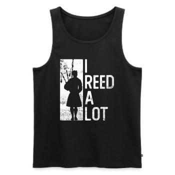I Reed A Lot - Schottische Dudelsackmusik - Männer Premium Bio Tank Top - Schwarz - Vorne - Michal (187cm)