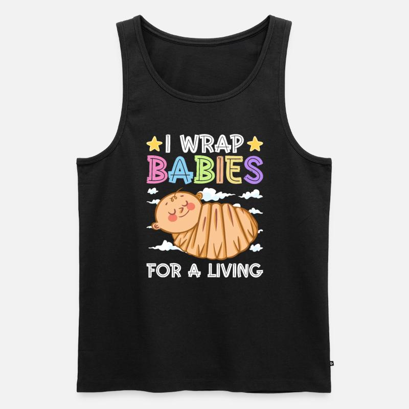 Kinder Krankenschwester Säugling Pädiatrie - Männer Premium Bio Tank Top - Schwarz