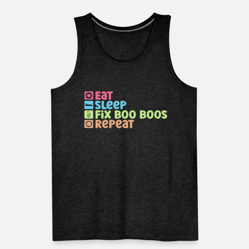 Kinder Krankenschwester Säugling Pädiatrie Männer Premium Bio Tank Top