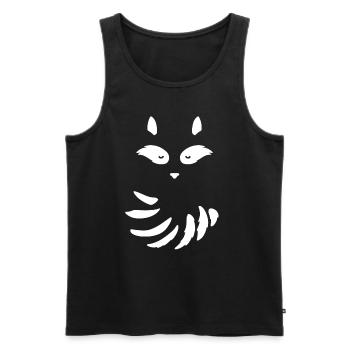 Augen Ohren Nase und Schwanz eines Waschbären - Männer Premium Bio Tank Top - Schwarz - Vorne - Michal (187cm)