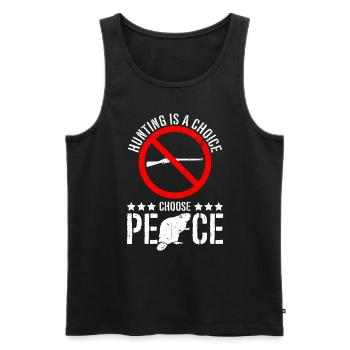Beaver animal welfare animal rights activiste rongeur - Débardeur bio Premium Homme - noir - Devant - AI Model Male 178 light (178cm)