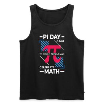 Drôle de professeur de mathématiques pour Pi Day Math Geek - Débardeur bio Premium Homme - noir - Devant - Michal (187cm)