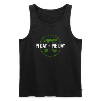 Pi Day = Journée du gâteau - Professeur Math Pi - Débardeur bio Premium Homme - noir - Devant - Michal (187cm)