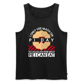 Funny Math Teacher for Pi Day Math Geek - Men's Premium Organic Tank Top - black - Front - AI Model Male 178 light (178cm)