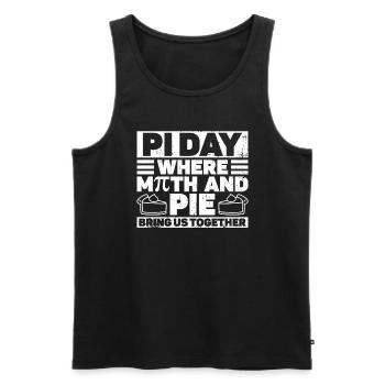 Drôle de professeur de mathématiques pour Pi Day Math Geek - Débardeur bio Premium Homme - noir - Devant - Michal (187cm)