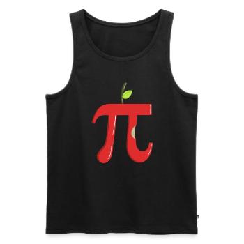 Apple Pi - Fun Math Teacher for Pi Day - Men's Premium Organic Tank Top - black - Front - Michal (187cm)