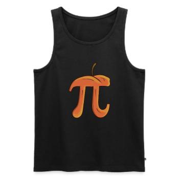 Peach Pi - Drôle de professeur de mathématiques pour le jour de Pi - Débardeur bio Premium Homme - noir - Devant - AI Model Male 178 light (178cm)