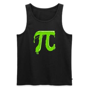 Green Slimy Pi - Funny math teacher for - Men's Premium Organic Tank Top - black - Front - Michal (187cm)