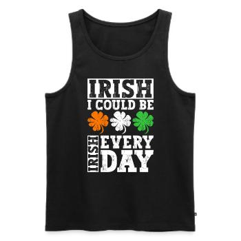 Irlande Irlandais drôle de dicton de la Saint-Patrick - Débardeur bio Premium Homme - noir - Devant - AI Model Male 178 light (178cm)