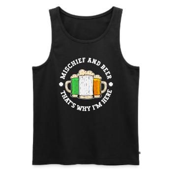 Irlande Irlandais drôle de dicton de la Saint-Patrick - Débardeur bio Premium Homme - noir - Devant - AI Model Male 178 light (178cm)