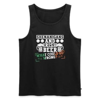 Irland Irisch Lustig Spruch St Patricks Day - Männer Premium Bio Tank Top - Schwarz - Vorne - Michal (187cm)