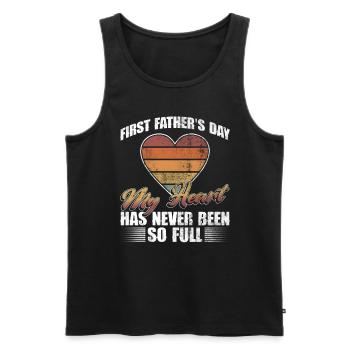First Father's Day Dad First Time Dad Gift - Men's Premium Organic Tank Top - black - Front - AI Model Male 178 light (178cm)