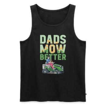 Lawn Mowing Funny Dad Father's Day Lawn Mower Lawn - Men's Premium Organic Tank Top - black - Front - Michal (187cm)
