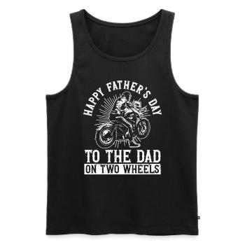 Motorbike Rider Biker Papa Funny Father's Day - Men's Premium Organic Tank Top - black - Front - Michal (187cm)