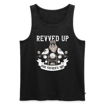 Motorbike Rider Biker Papa Funny Father's Day - Men's Premium Organic Tank Top - black - Front - Michal (187cm)