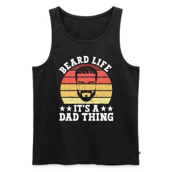 Beard Life It's A Dad Thing - Bearded Father Bart - Men's Premium Organic Tank Top - black - Front - AI Model Male 178 light (178cm)
