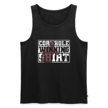 Cornhole Winning Shirt - Lustiges Cornhole - Männer Premium Bio Tank Top - Schwarz - Vorne - Michal (187cm)