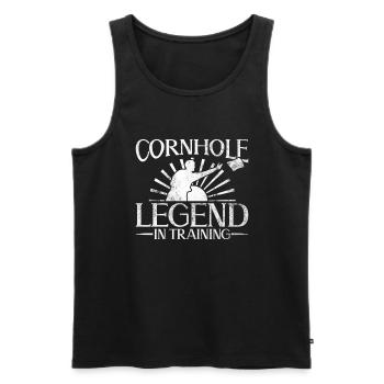 Cornhole Legend en formation - Funny Cornhole - Débardeur bio Premium Homme - noir - Devant - Michal (187cm)