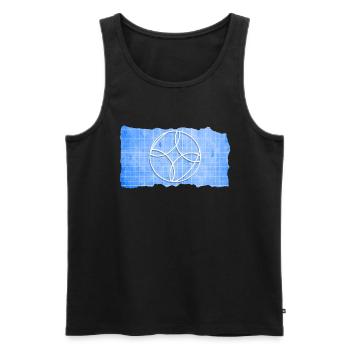 Bocce Ball Blueprint - Bocce Ball - Men's Premium Organic Tank Top - black - Front - Michal (187cm)