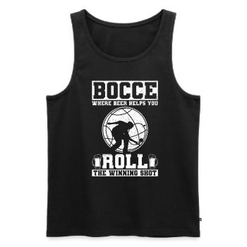 Boccia, where the beer helps the winner - Boccia ball - Men's Premium Organic Tank Top - black - Front - Michal (187cm)